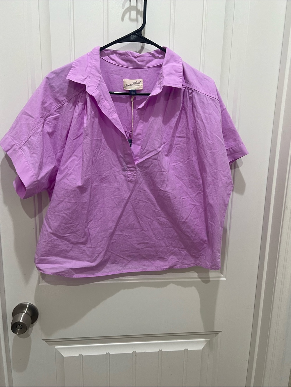 Universal Thread Lilac Short-Sleeve Popover Top